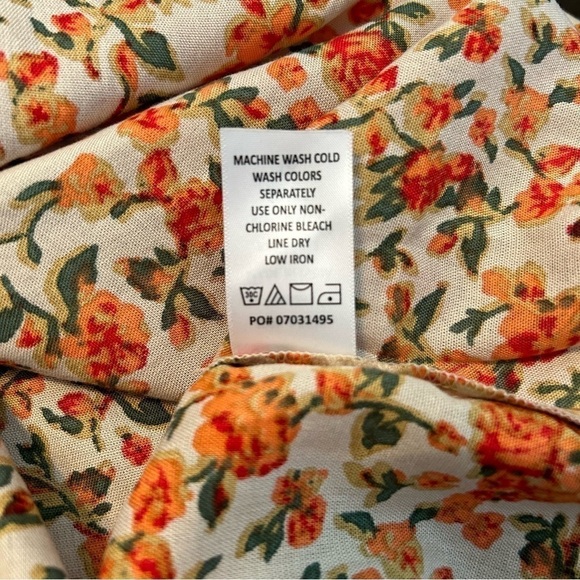 Woman Within Boho Floral & Leaf Print Lightweight Button Down Tunic Top NWT - Picture 6 of 16